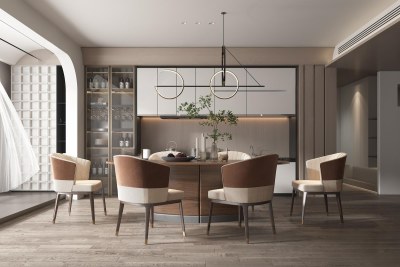 现代餐厅3D模型下载